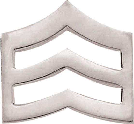 Blackinton Smooth Sergeant Chevrons with Nickel finish